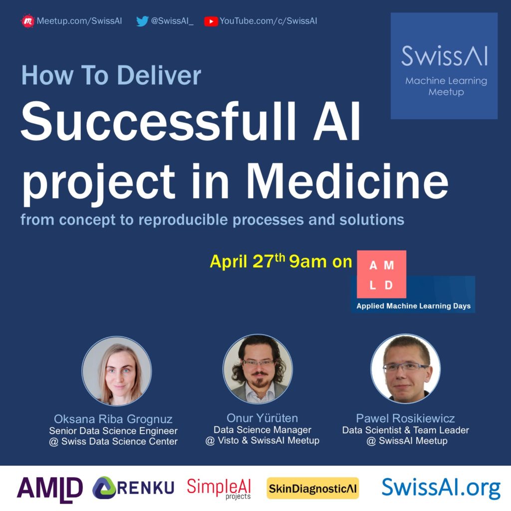 poster from swiss ai workhop on how to deliver a sucesfull AI project in medicine